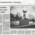 Artikel in den Weinheimer Nachrichten, 18.04.2020